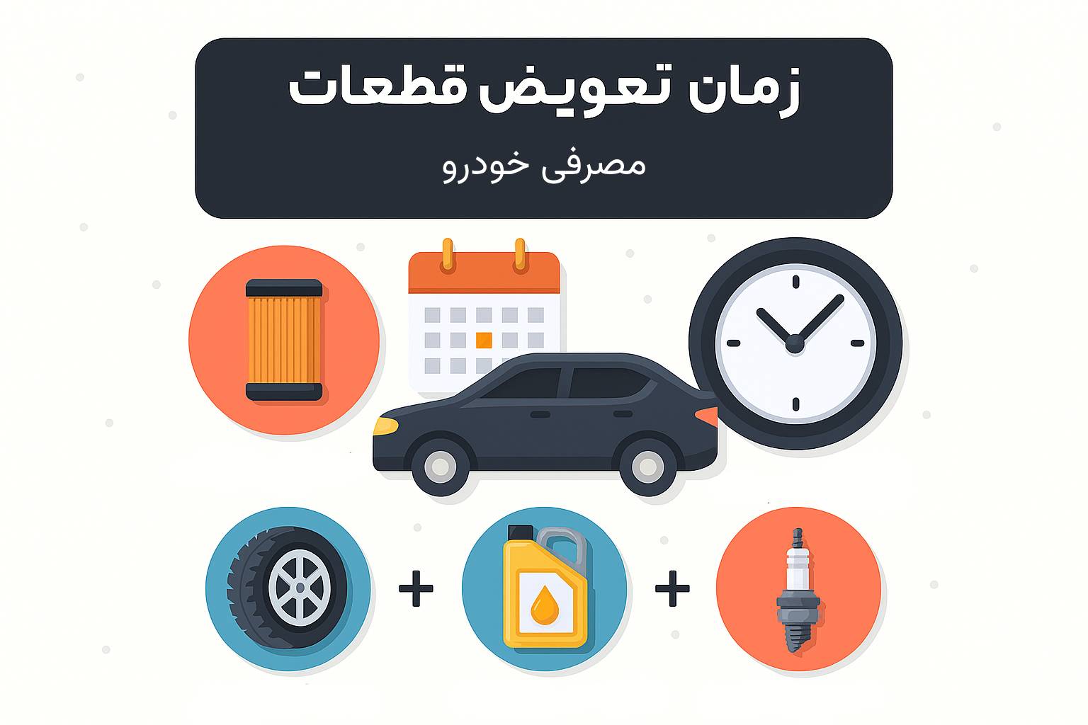 زمان تعویض قطعات یدکی خودرو